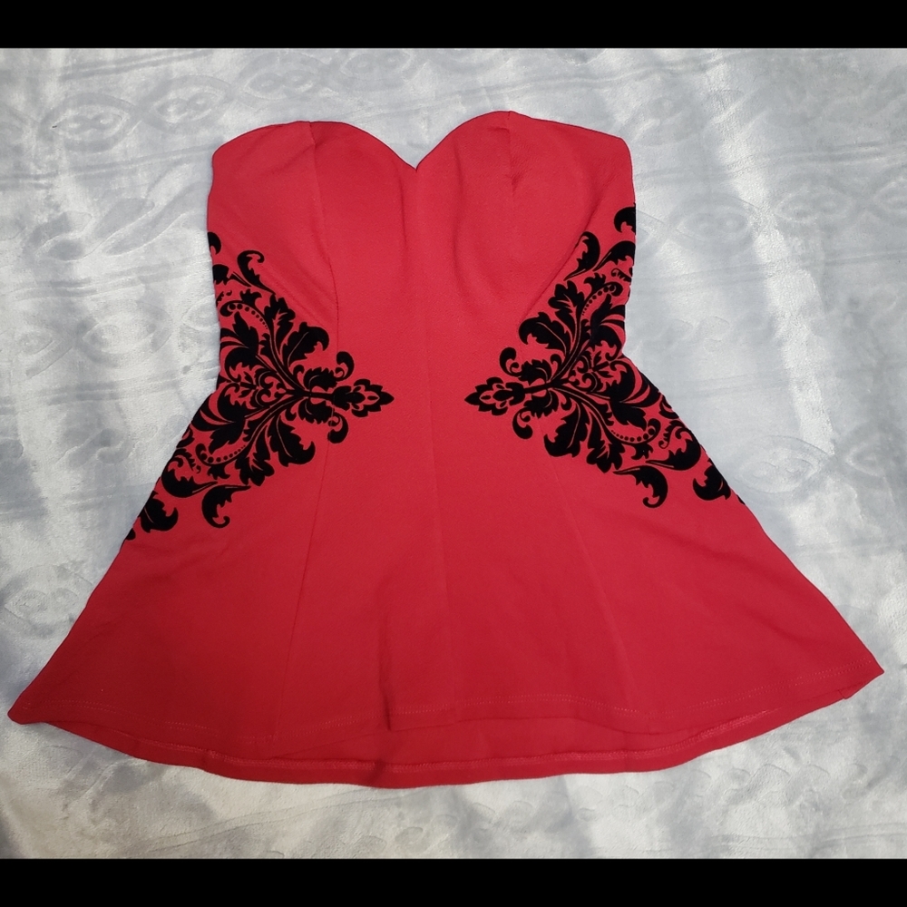 Material Girl size XS Peplum Tube Top NWOT - Picture 1 of 5